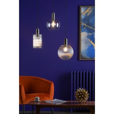 Nikolas Antique Chrome Pendant