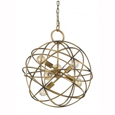 Orbit Matt Gold Pendant