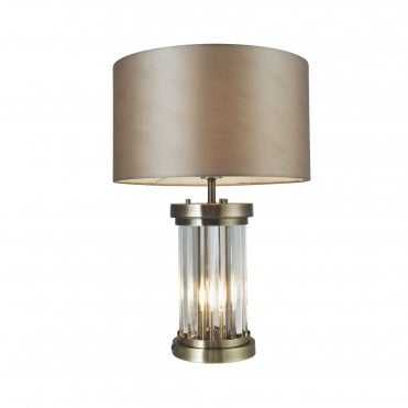 Pandora 2 Light Crystal Table Lamp C/W Shade