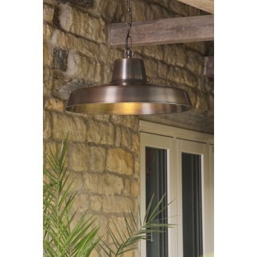 Penzance Antique Brass Outdoor Pendant IP23