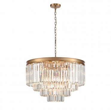 Perdita Brushed Brass Chandelier Light