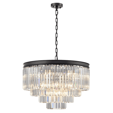 Perdita Matt Black Chandelier Light
