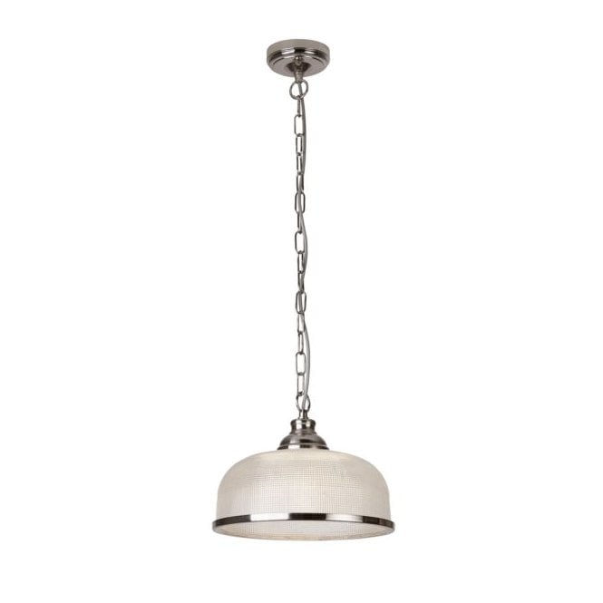 Searchlight Bistro II 1 Light Pendant With Halophane Glass