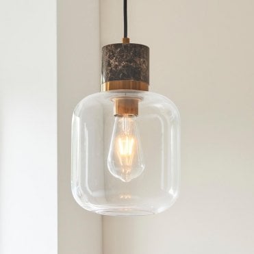 Travi Dark Brown Emperador Marble Pendant