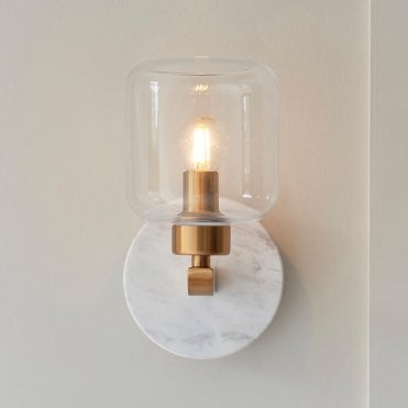 Travi White Volaskas Marble Wall Light