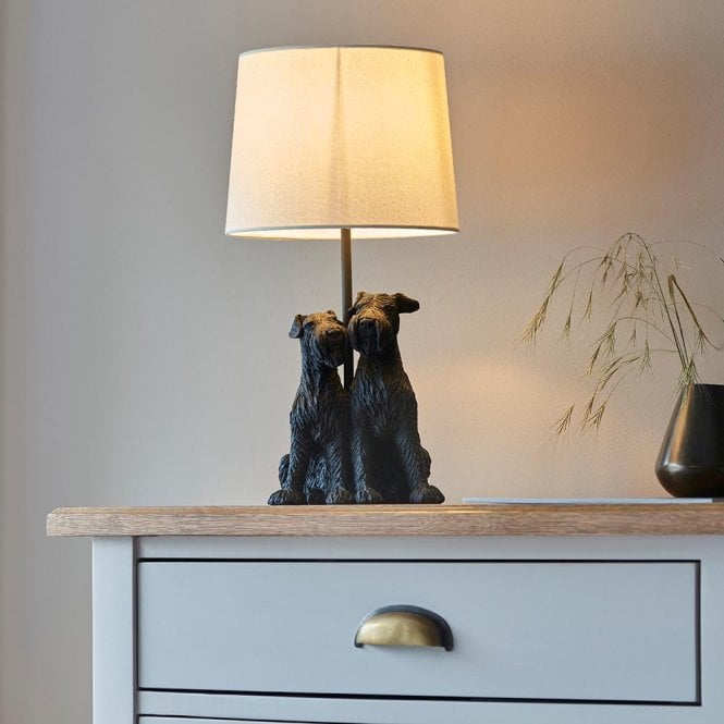 Westie Table Lamp in Matt Black