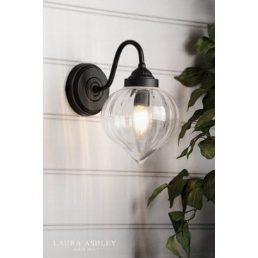 Whitham Matt Black Bathroom Wall Light IP44